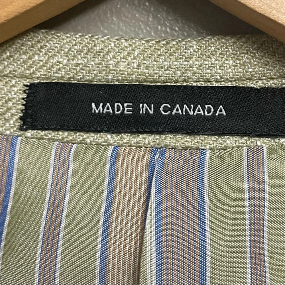 Carroll & Co Men’s 44 Tall light green bamboo sports coat suit jacket summer